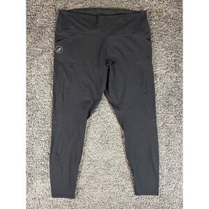 Indian Motorcycle Performance Womens 2XL Black Athletic Leggings Pockets Stretch